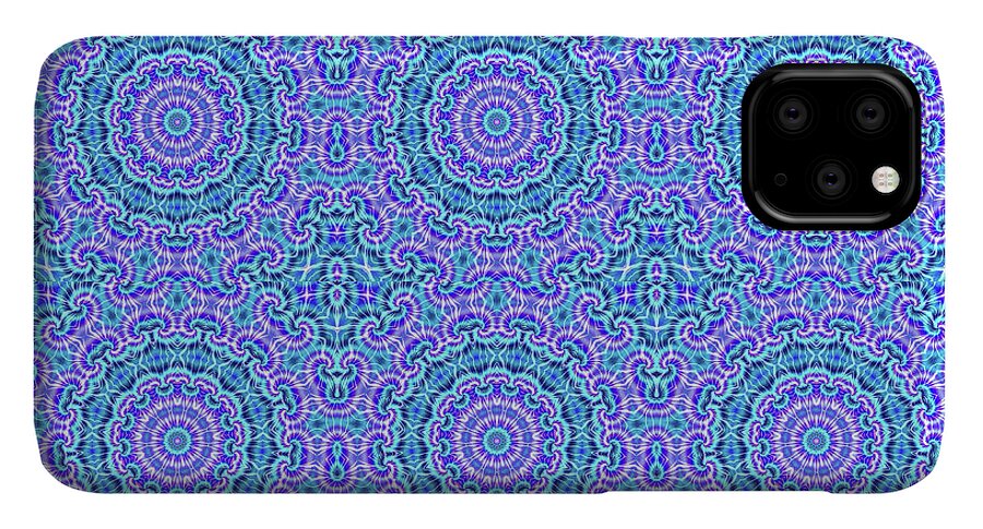 Blue and Purple Tie Dye Kaleidoscope - Phone Case