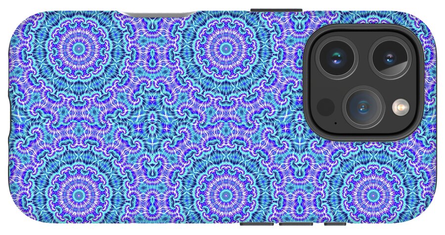 Blue and Purple Tie Dye Kaleidoscope - Phone Case