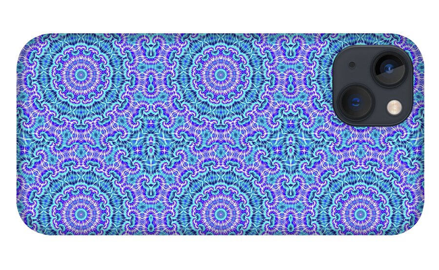 Blue and Purple Tie Dye Kaleidoscope - Phone Case