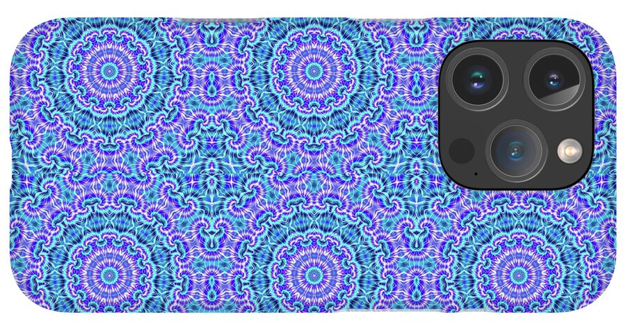 Blue and Purple Tie Dye Kaleidoscope - Phone Case