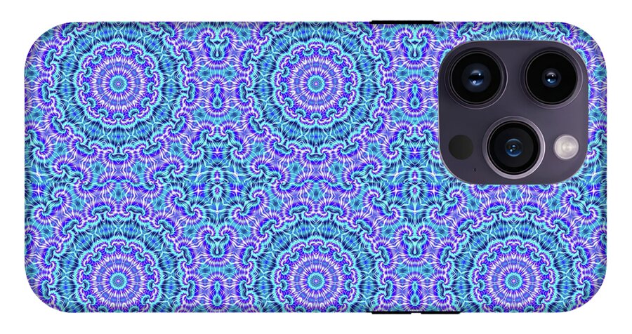 Blue and Purple Tie Dye Kaleidoscope - Phone Case