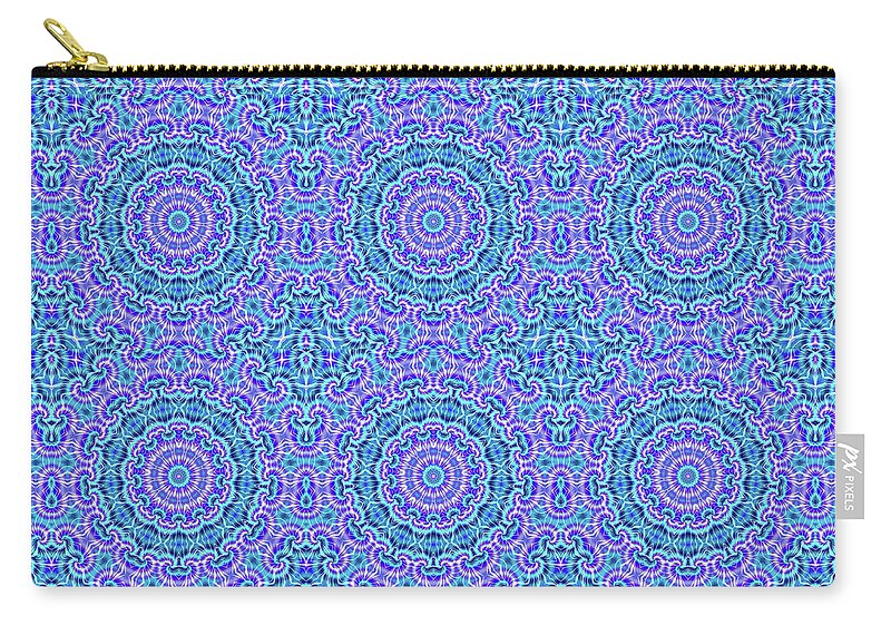 Blue and Purple Tie Dye Kaleidoscope - Zip Pouch