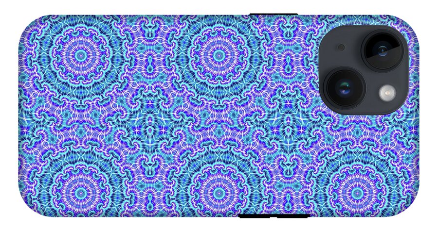 Blue and Purple Tie Dye Kaleidoscope - Phone Case