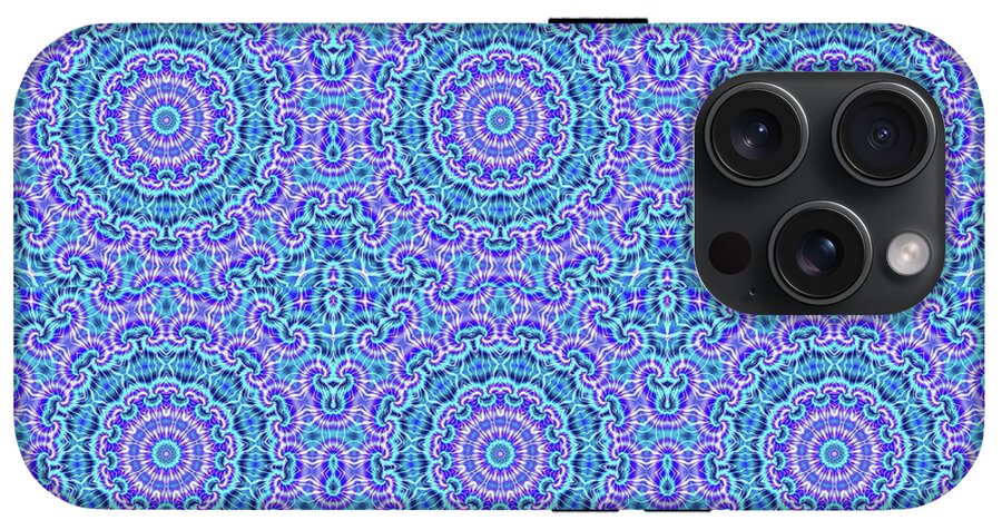 Blue and Purple Tie Dye Kaleidoscope - Phone Case