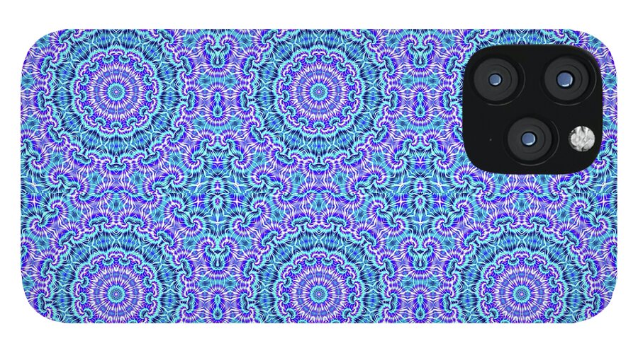 Blue and Purple Tie Dye Kaleidoscope - Phone Case