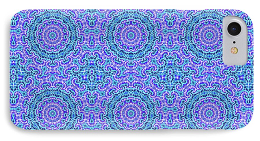 Blue and Purple Tie Dye Kaleidoscope - Phone Case