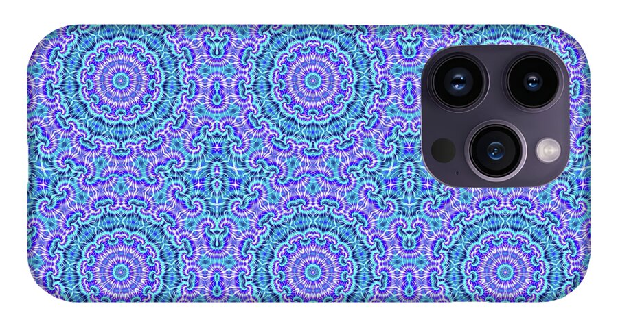 Blue and Purple Tie Dye Kaleidoscope - Phone Case