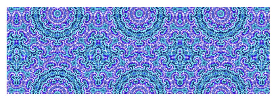 Blue and Purple Tie Dye Kaleidoscope - Yoga Mat