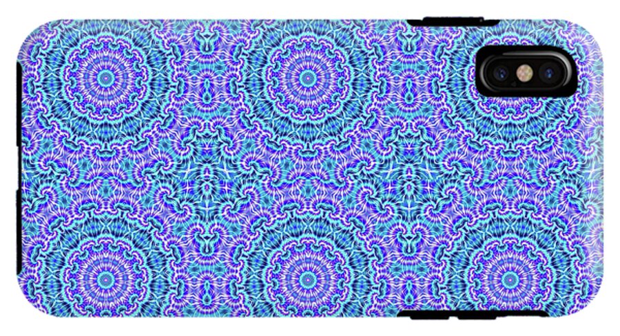 Blue and Purple Tie Dye Kaleidoscope - Phone Case