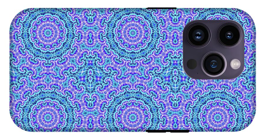 Blue and Purple Tie Dye Kaleidoscope - Phone Case