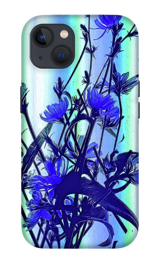 Blue Wildflowers With Backlight - Phone Case