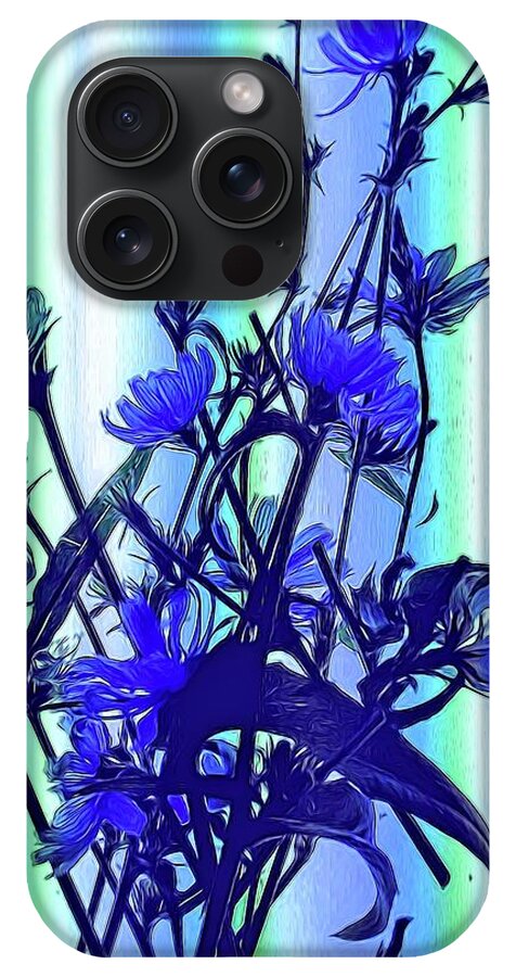 Blue Wildflowers With Backlight - Phone Case
