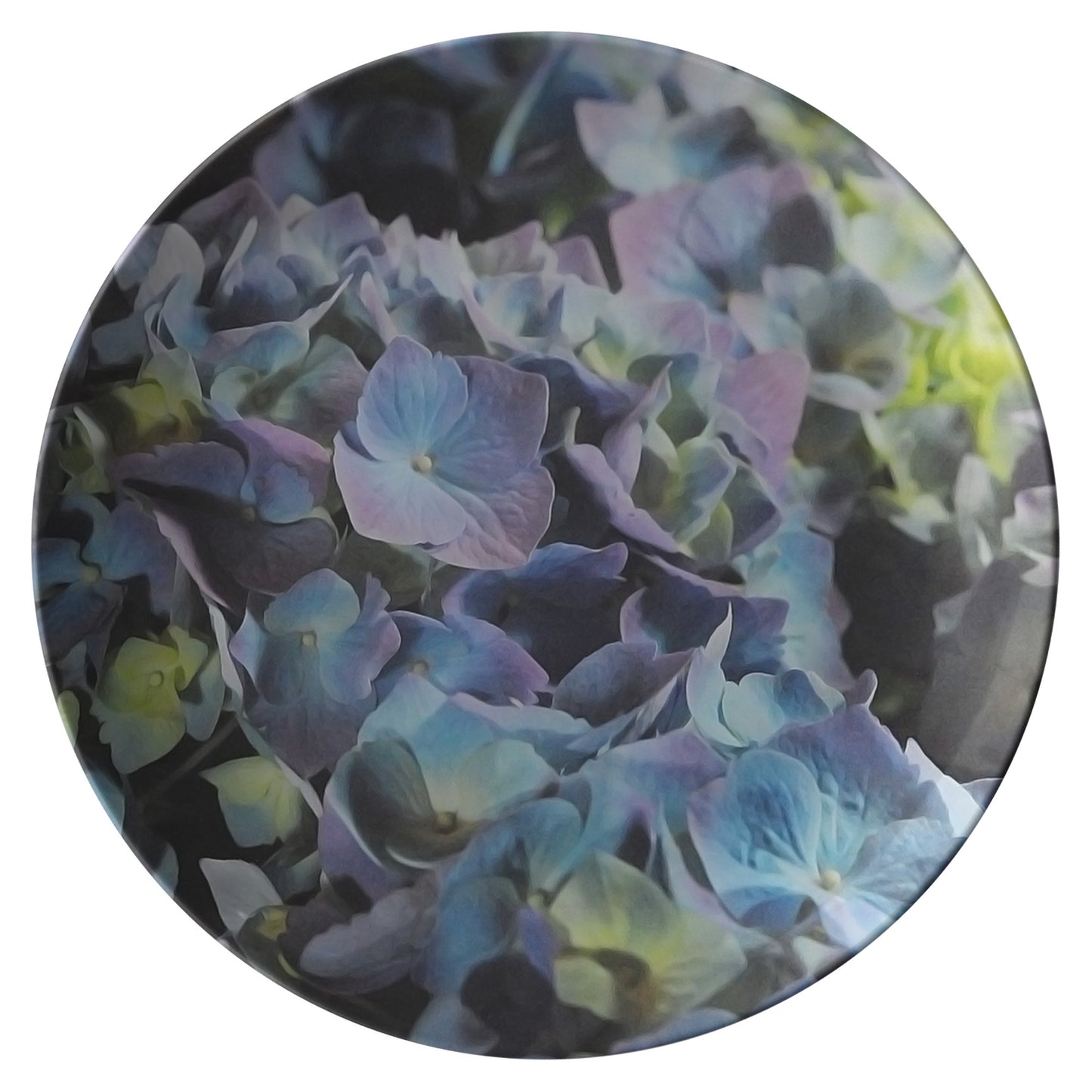 blue and Purple Hydrangea Dinner Plate