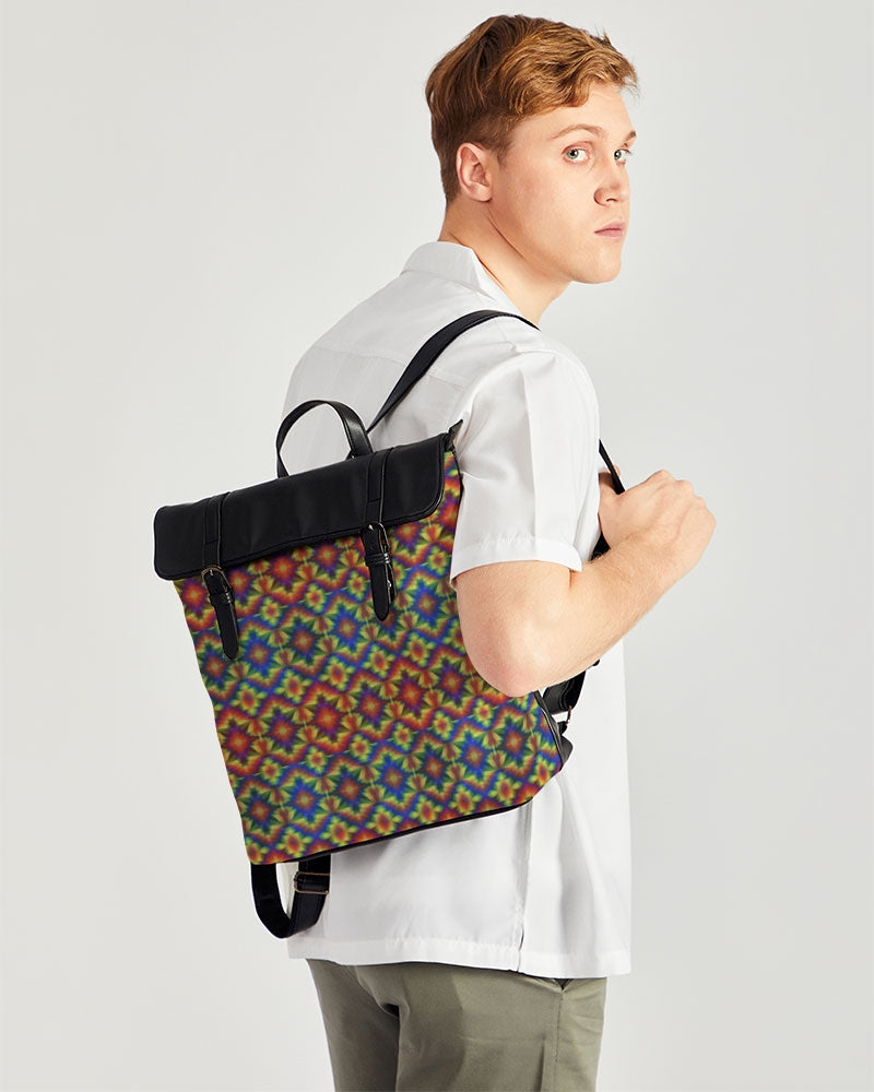 Carnival Kaleidoscope Casual Flap Backpack