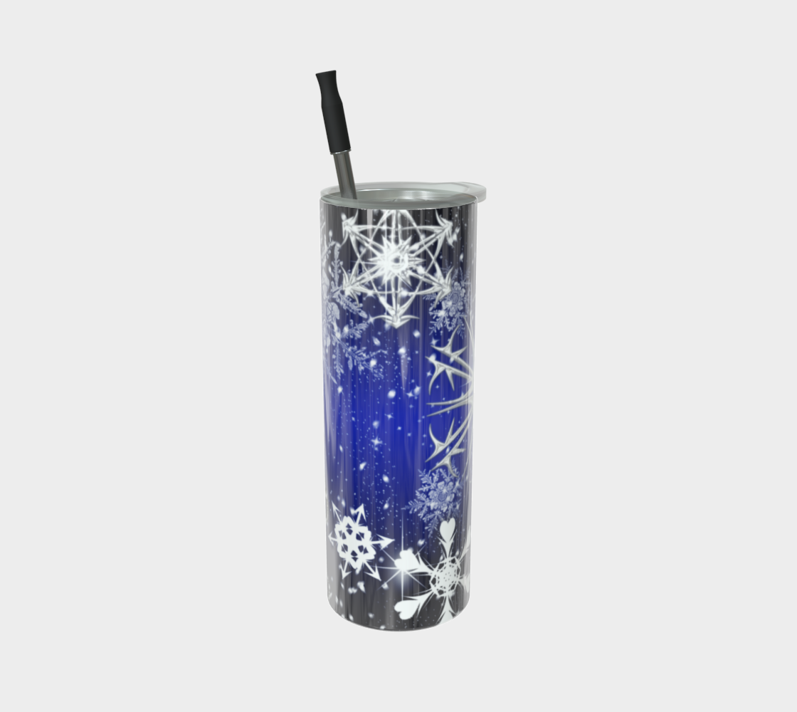 Snowflakes at Night Stainless Steel Tumbler