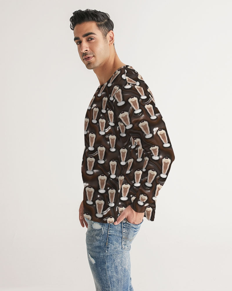 Chocolate Milkshake Men's All-Over Print Long Sleeve Tee