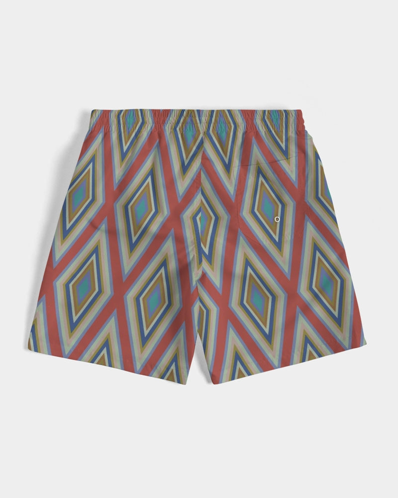 Colorful Diamonds Variation 3 Men's All-Over Print Swim Trunk