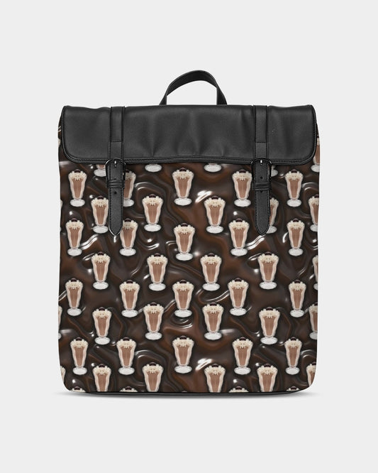 Chocolate Milkshake Casual Flap Backpack