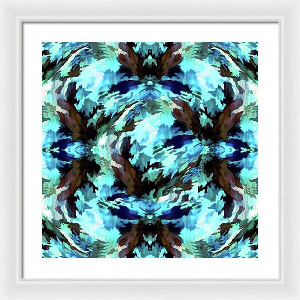 Camo Blue - Framed Print