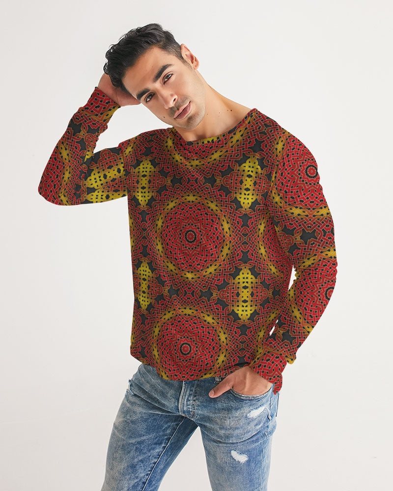 Celtic Orange Spiral Men's All-Over Print Long Sleeve Tee