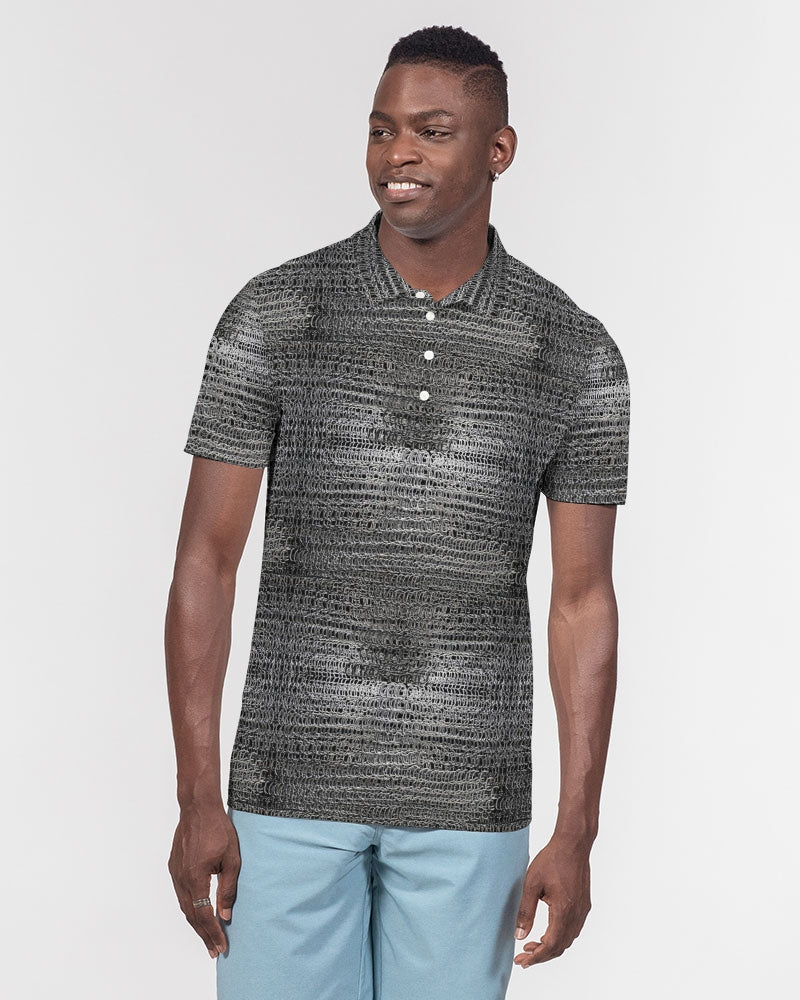 Chainmaille Men's All-Over Print Slim Fit Short Sleeve Polo