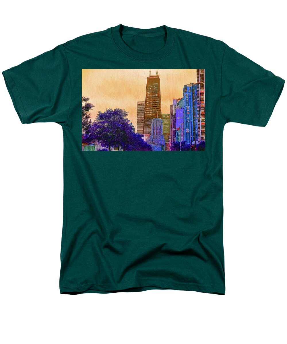 Chicago From The North - Men's T-Shirt  (Regular Fit)