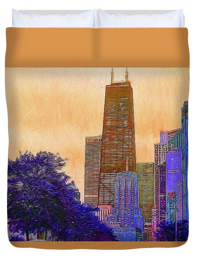 Chicago From The North - Duvet Cover