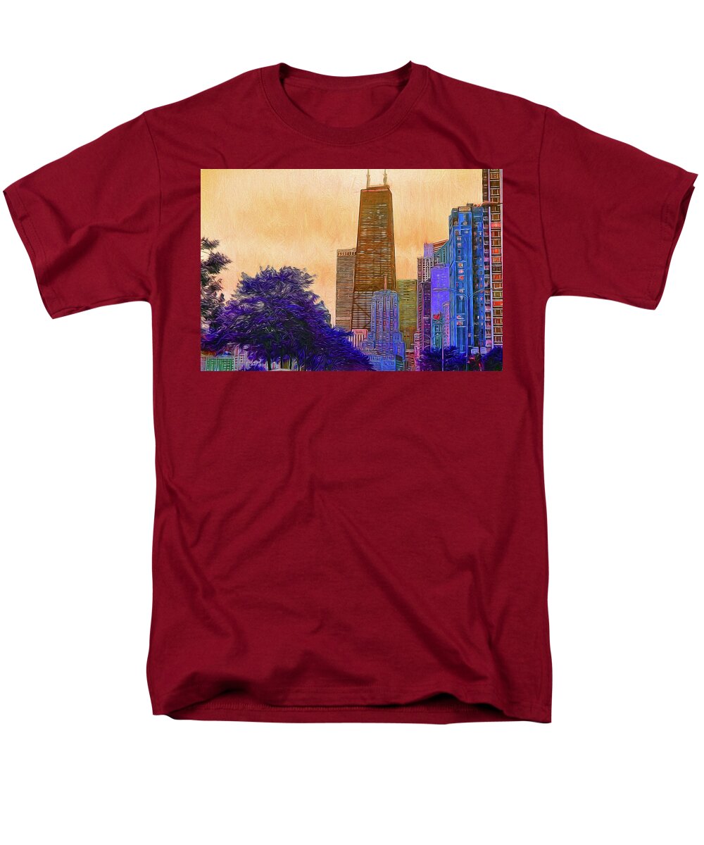 Chicago From The North - Men's T-Shirt  (Regular Fit)