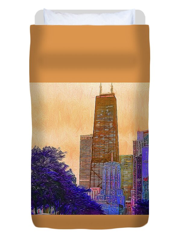 Chicago From The North - Duvet Cover