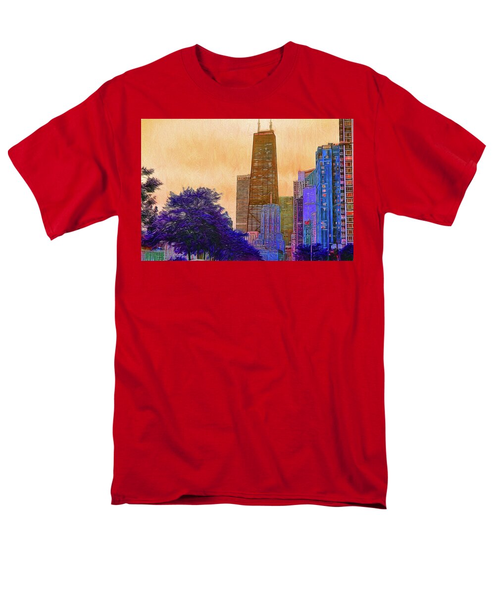 Chicago From The North - Men's T-Shirt  (Regular Fit)