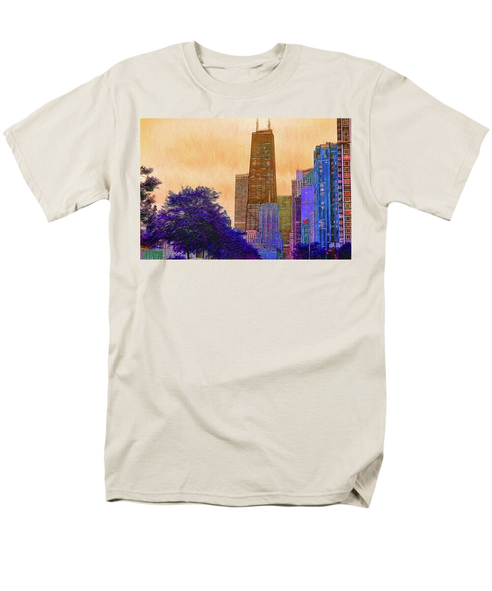 Chicago From The North - Men's T-Shirt  (Regular Fit)