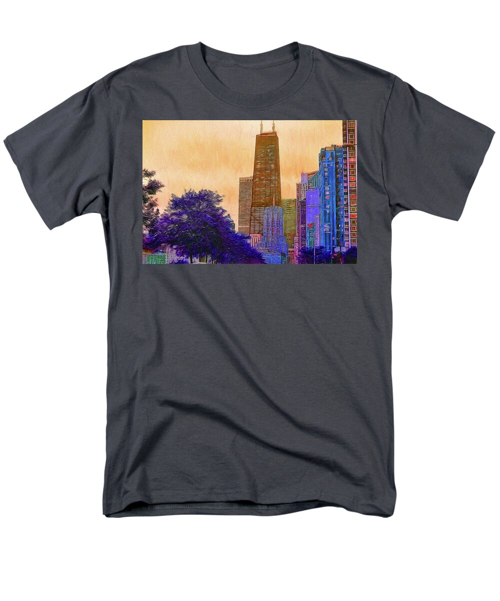 Chicago From The North - Men's T-Shirt  (Regular Fit)