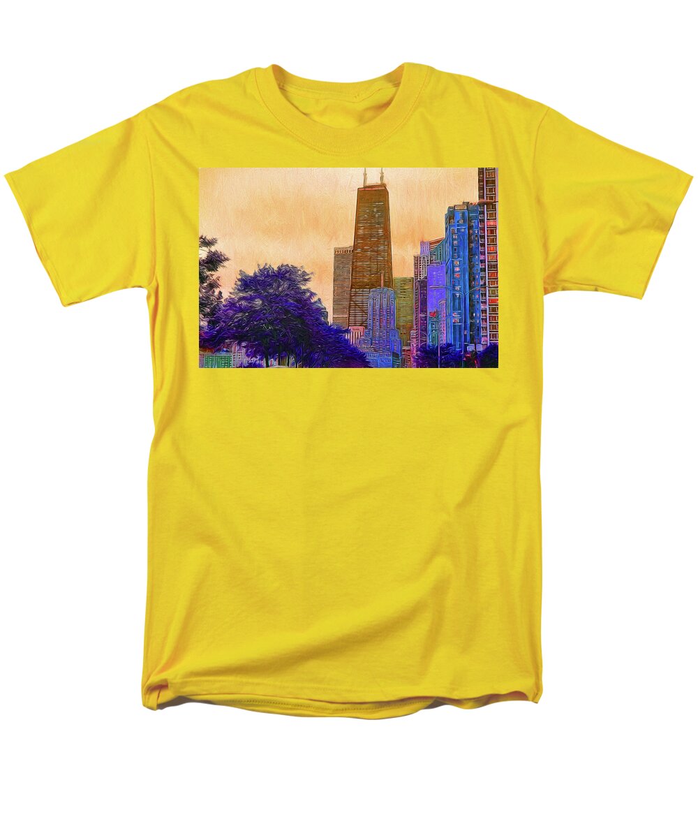 Chicago From The North - Men's T-Shirt  (Regular Fit)