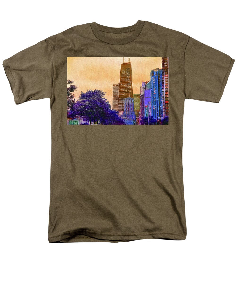 Chicago From The North - Men's T-Shirt  (Regular Fit)