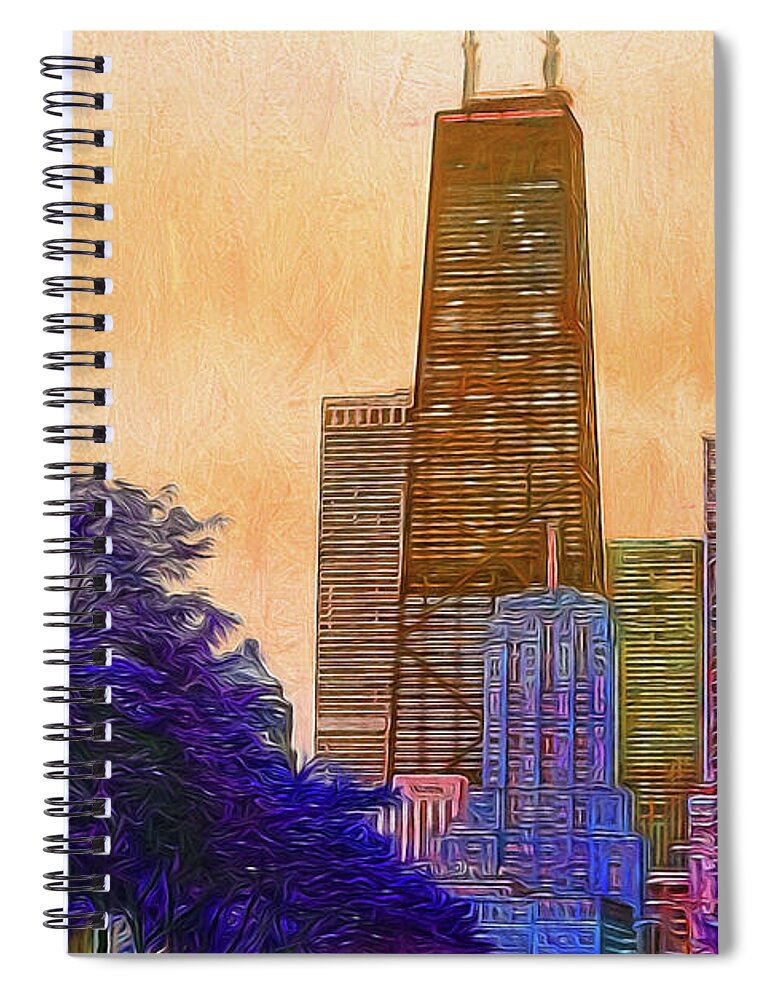 Chicago From The North - Spiral Notebook