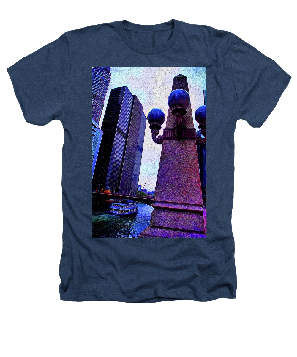 Chicago River Lamp - Heathers T-Shirt