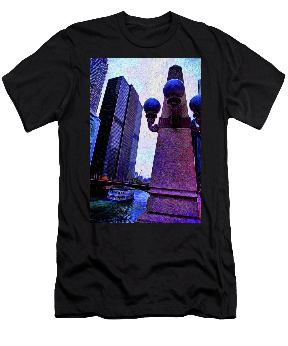 Chicago River Lamp - T-Shirt