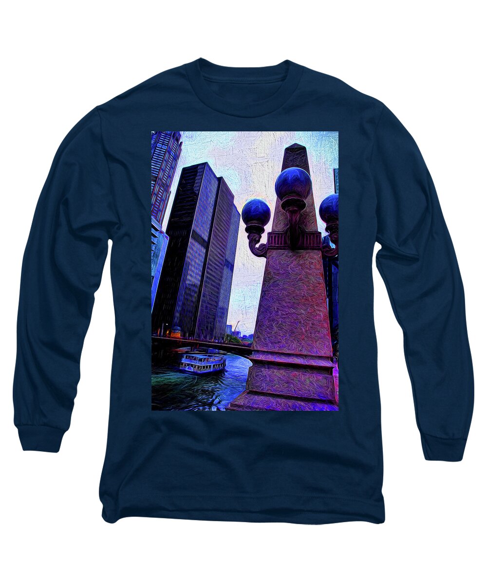 Chicago River Lamp - Long Sleeve T-Shirt