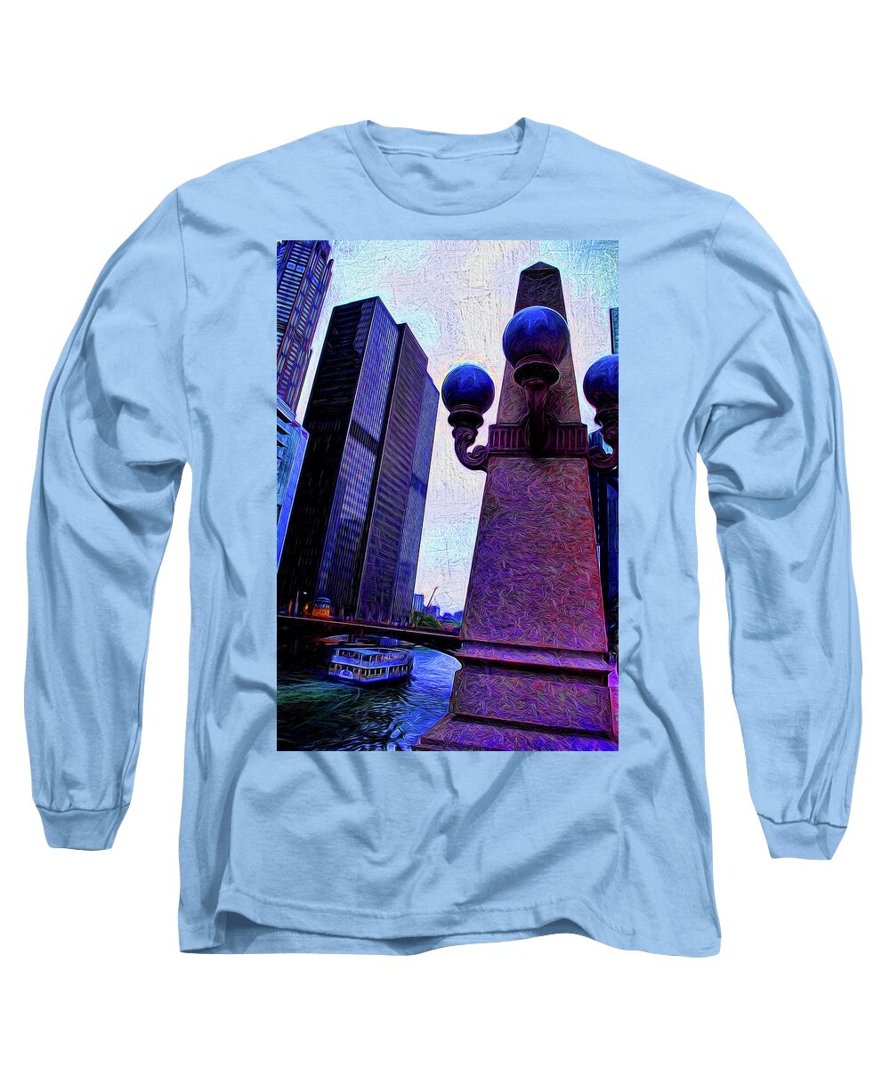 Chicago River Lamp - Long Sleeve T-Shirt