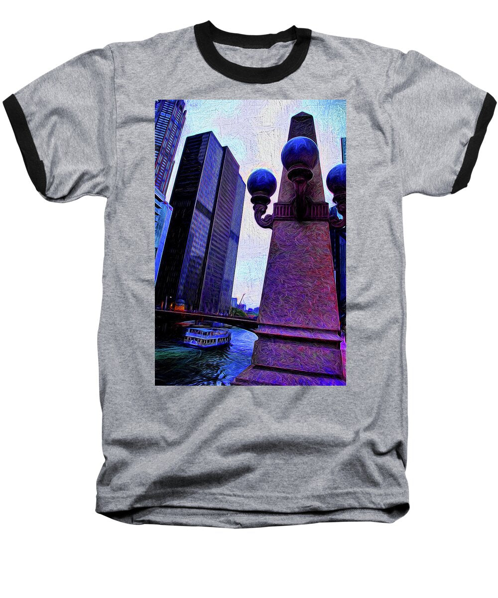 Chicago River Lamp - Baseball T-Shirt