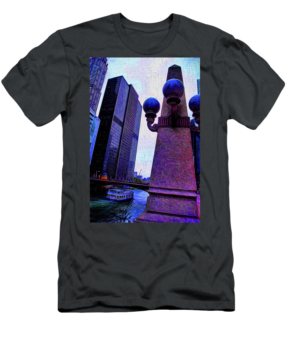 Chicago River Lamp - T-Shirt