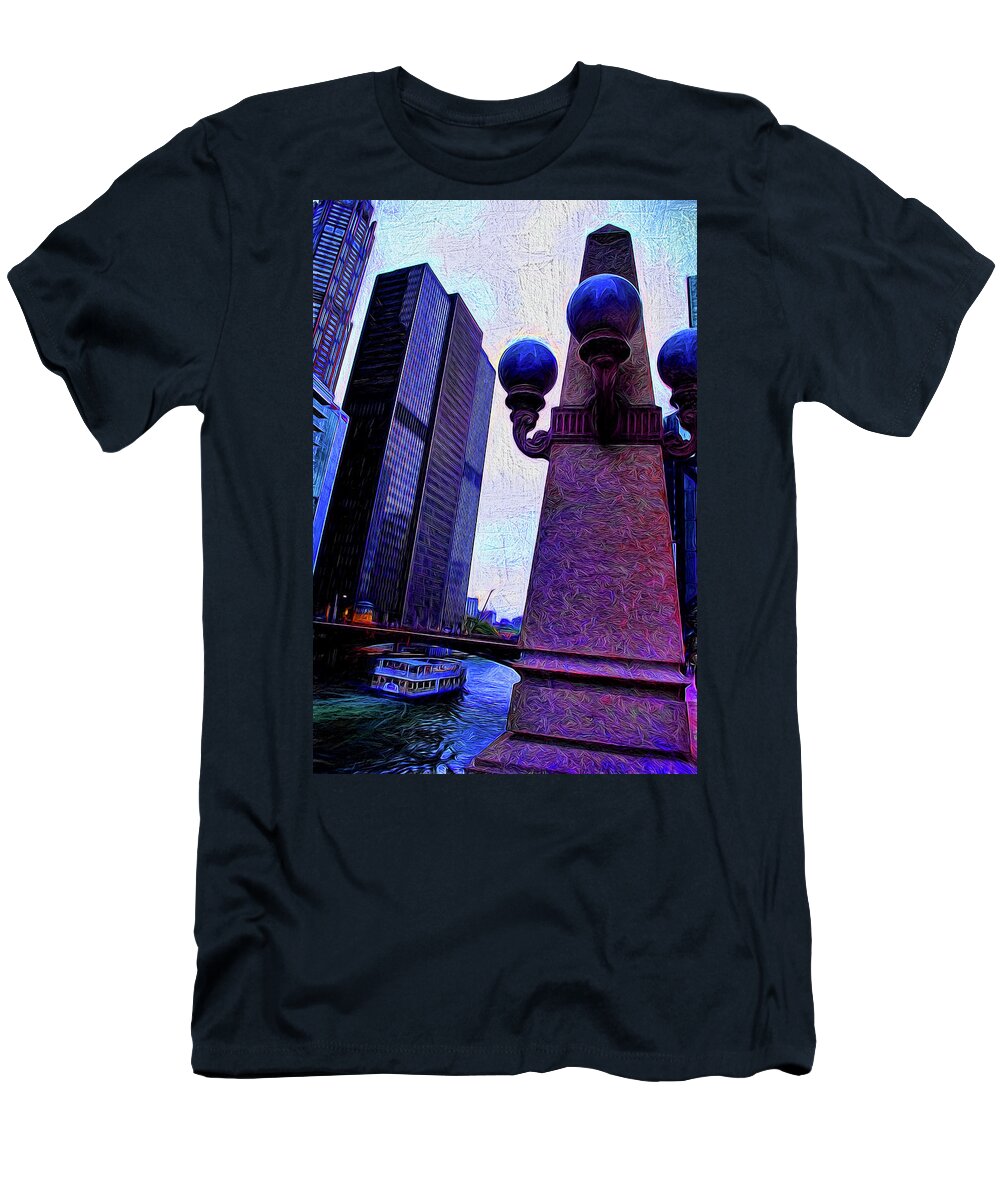 Chicago River Lamp - T-Shirt