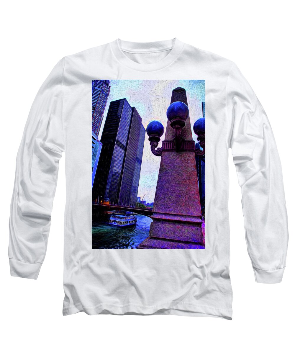 Chicago River Lamp - Long Sleeve T-Shirt