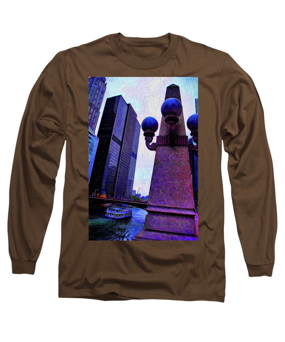 Chicago River Lamp - Long Sleeve T-Shirt