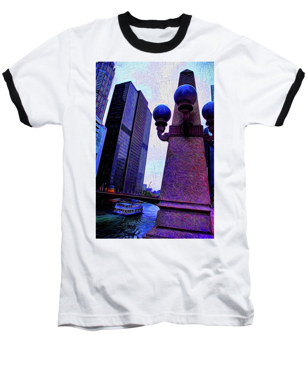 Chicago River Lamp - Baseball T-Shirt