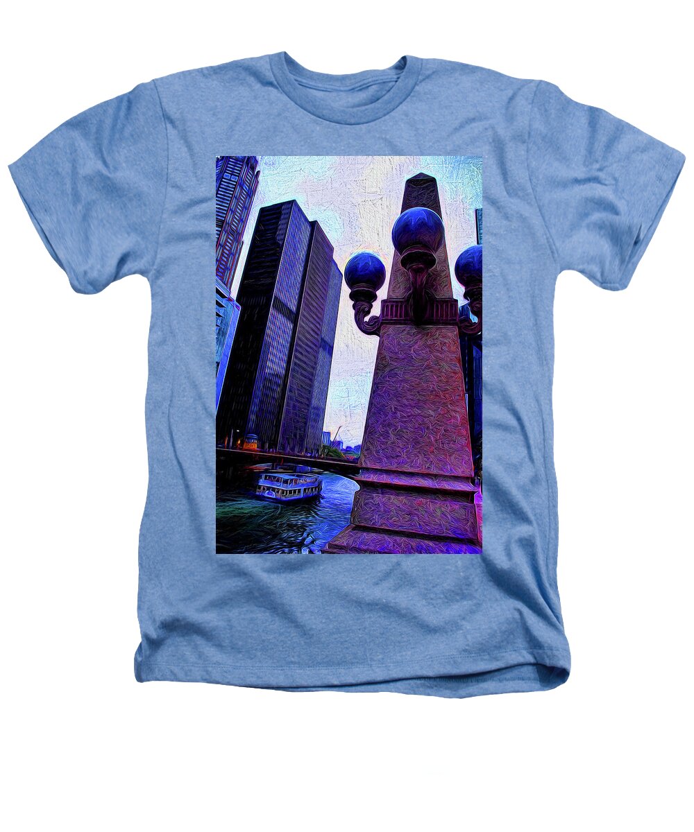 Chicago River Lamp - Heathers T-Shirt