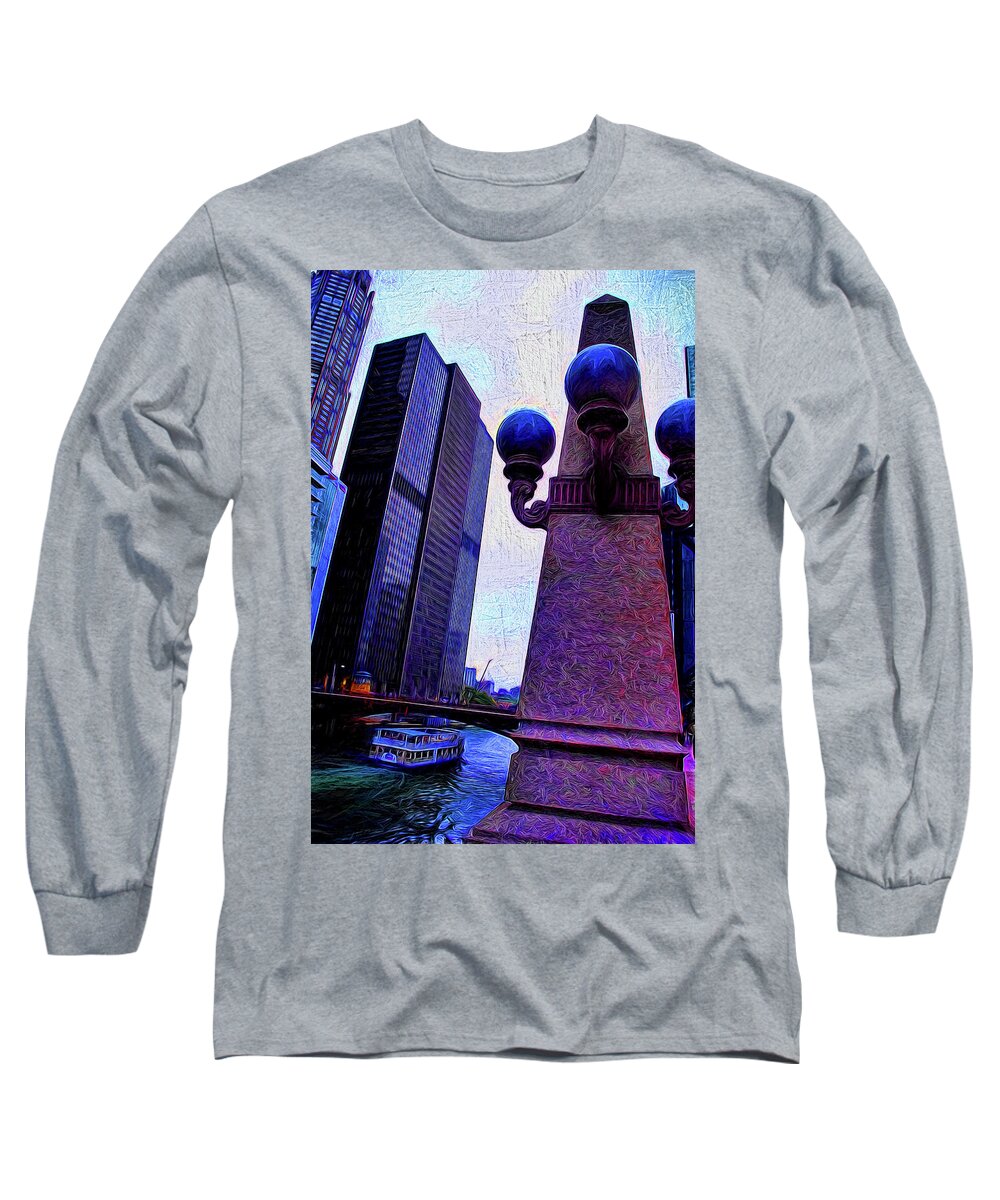 Chicago River Lamp - Long Sleeve T-Shirt