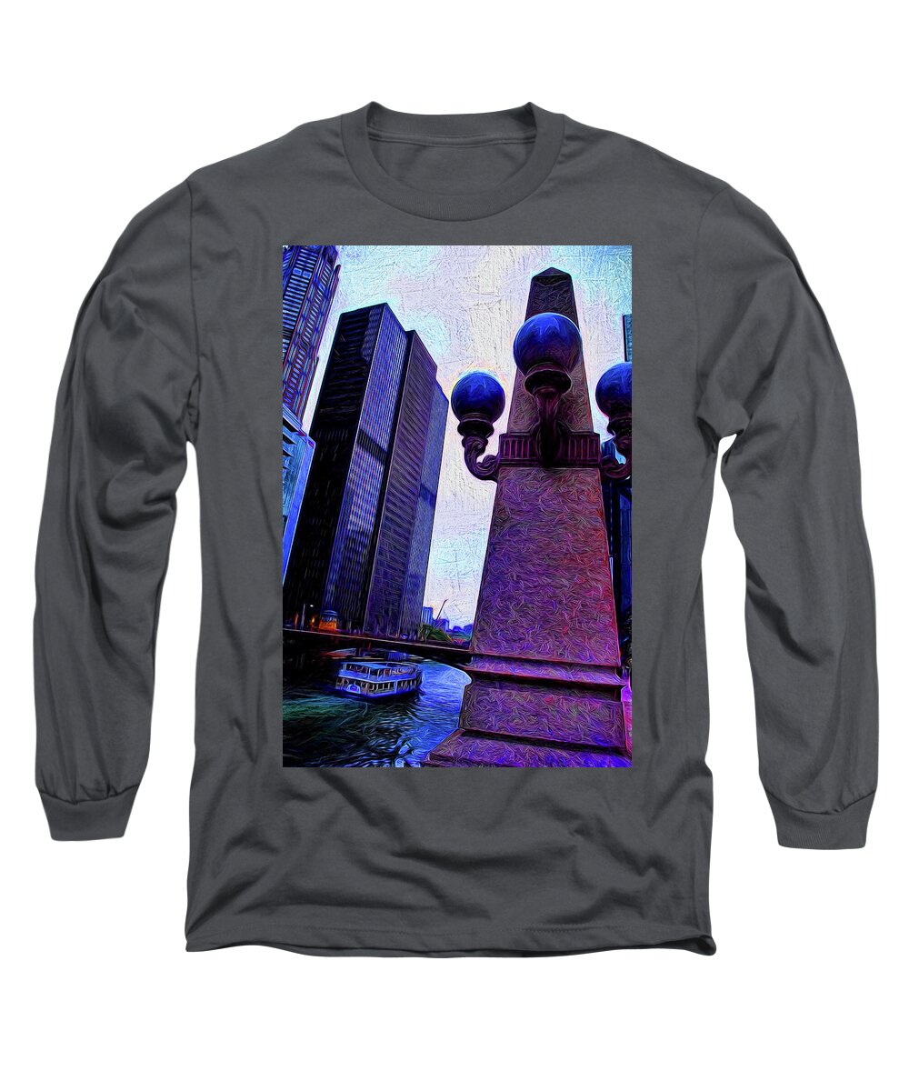 Chicago River Lamp - Long Sleeve T-Shirt