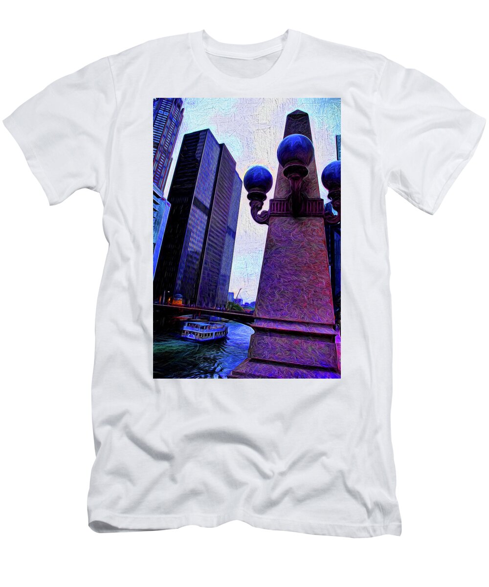 Chicago River Lamp - T-Shirt