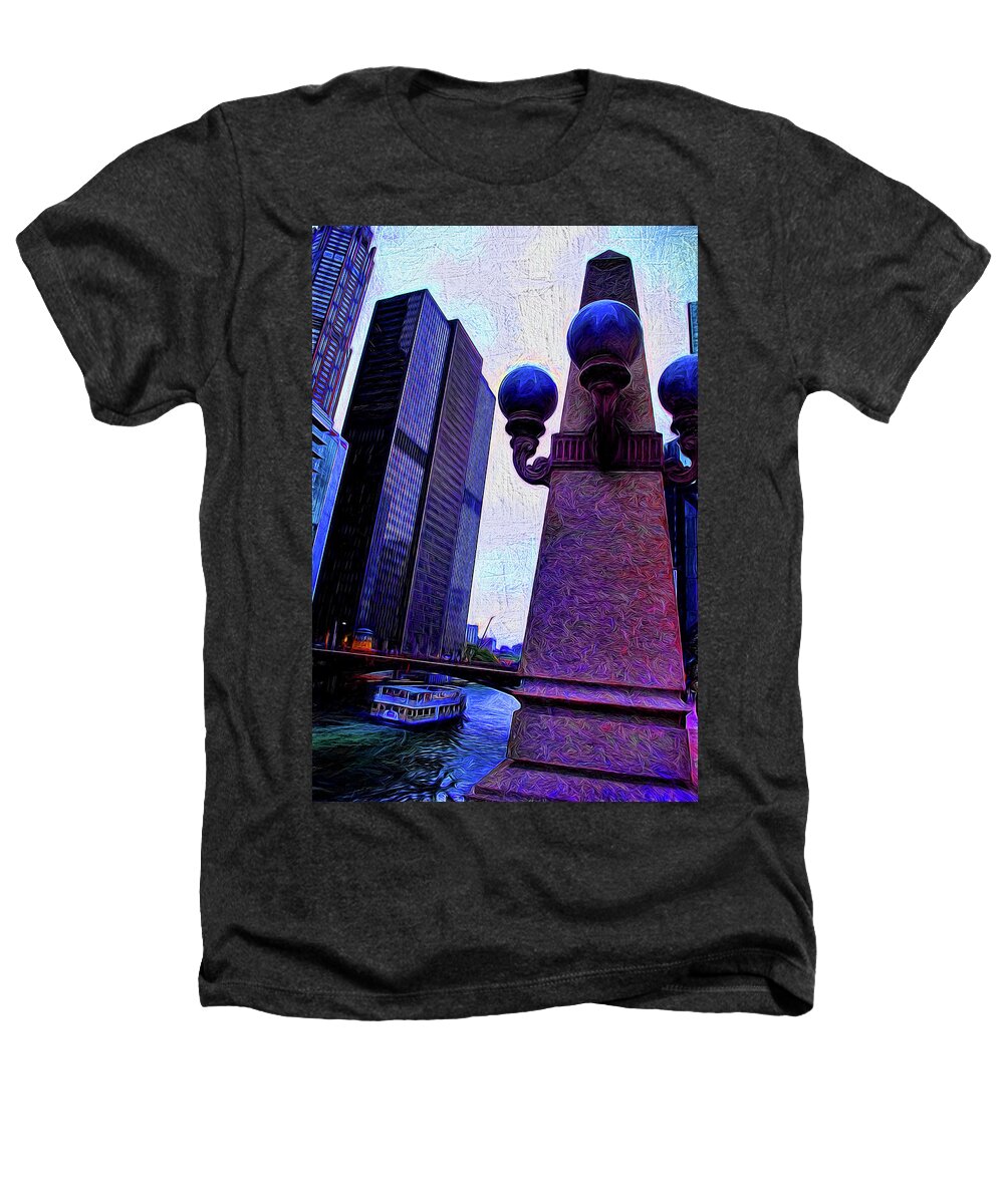 Chicago River Lamp - Heathers T-Shirt